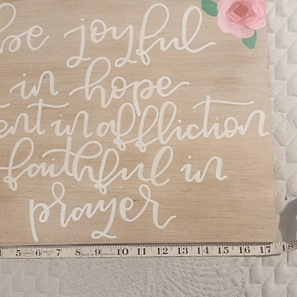 Beautiful Hand Painted Inspirational Scripture Wall Hanging Decor - Picture 6 of 6